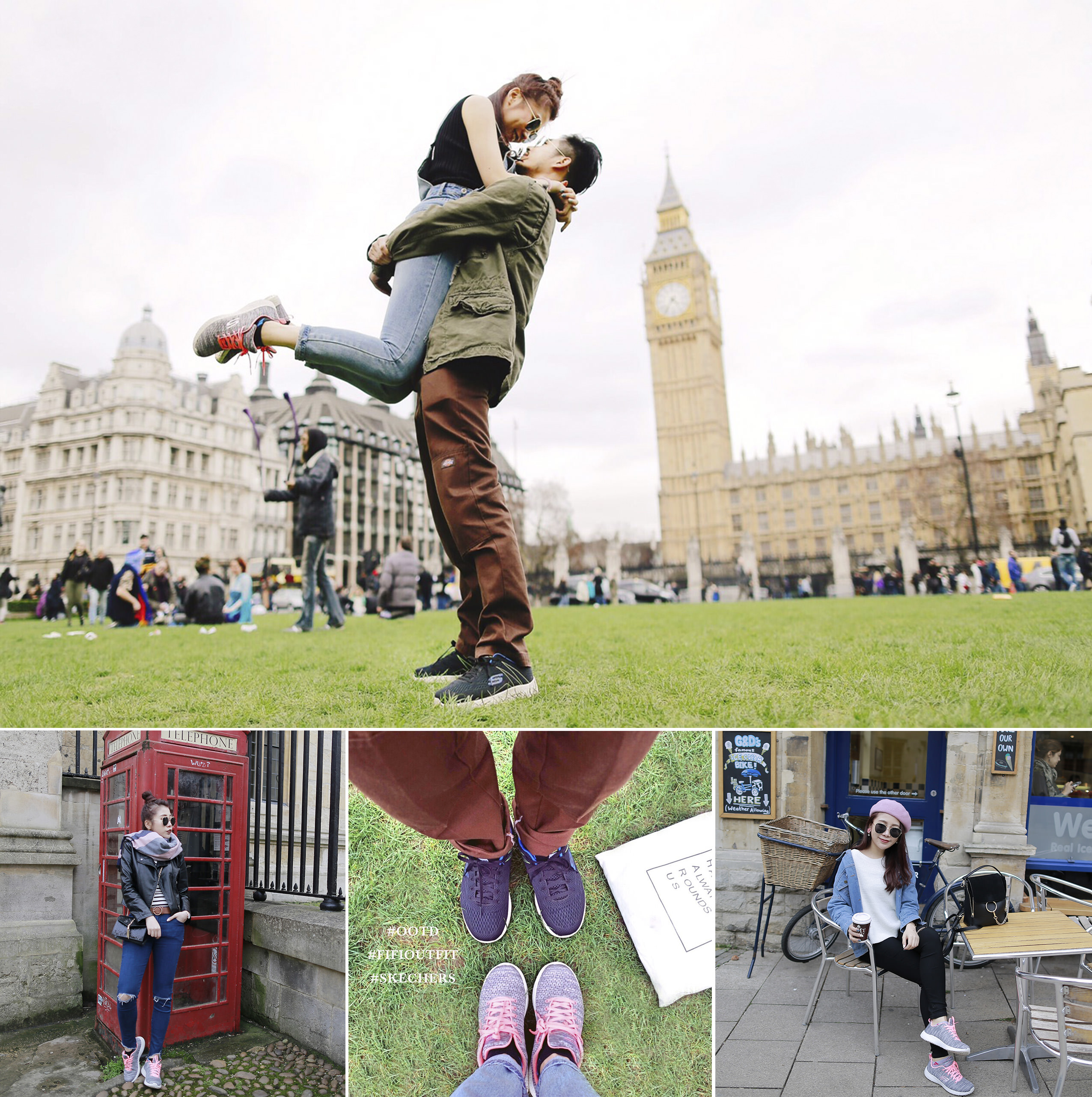 【穿搭】英國行必備好穿實搭的SKECHERS ❤ 運動鞋時尚穿搭正流行(團購9折價)